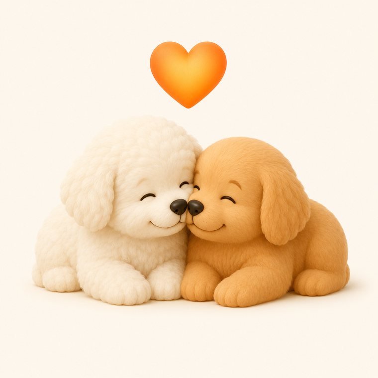 Two puppies resting together — creating a pet profile on Spottail